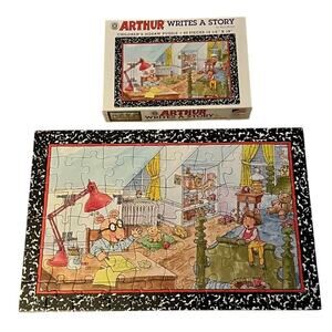 Vintage 90s Arthur Writes a Story Jigsaw Puzzle Marc Brown 60 Piece Complete